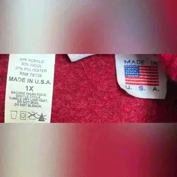 The Vermont Country Store Women's Vintage Wool Fleece Lightweight Jacket Size 1X - Picture 5 of 5